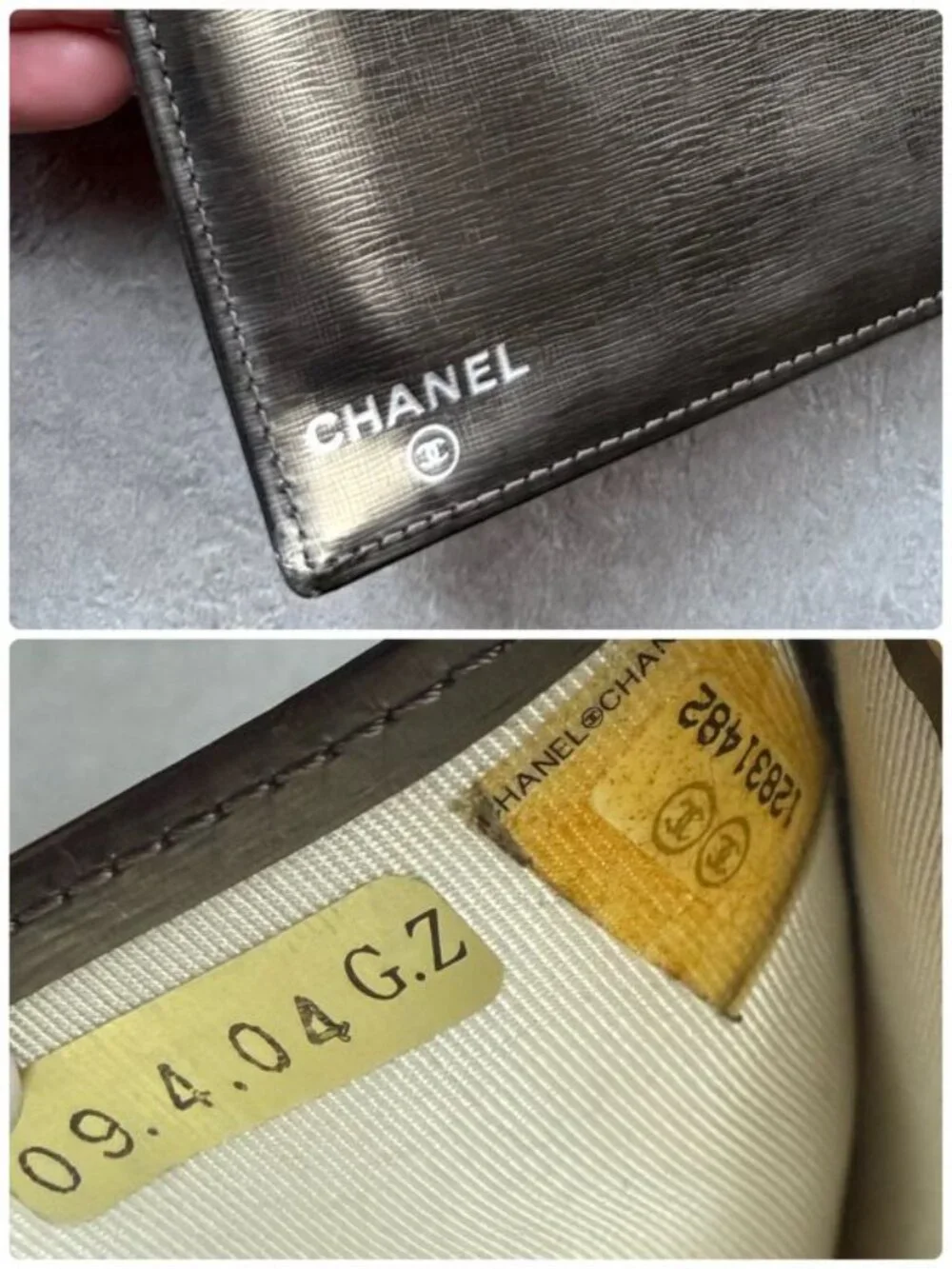 Chanel Coco Long Wallet with Clasp Gold Leather Bifold